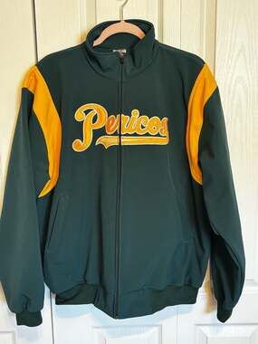 Pericos de Puebla Baseball Full Zip Track Jacket Green Yellow